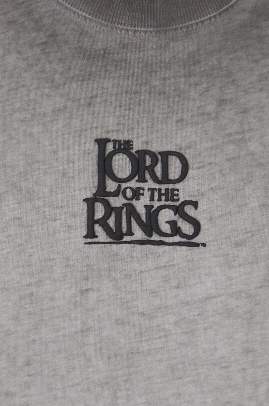 T-shirt bawełniany męski z kolekcji The Lord of the Rings kolor szary RW24.TSMA86