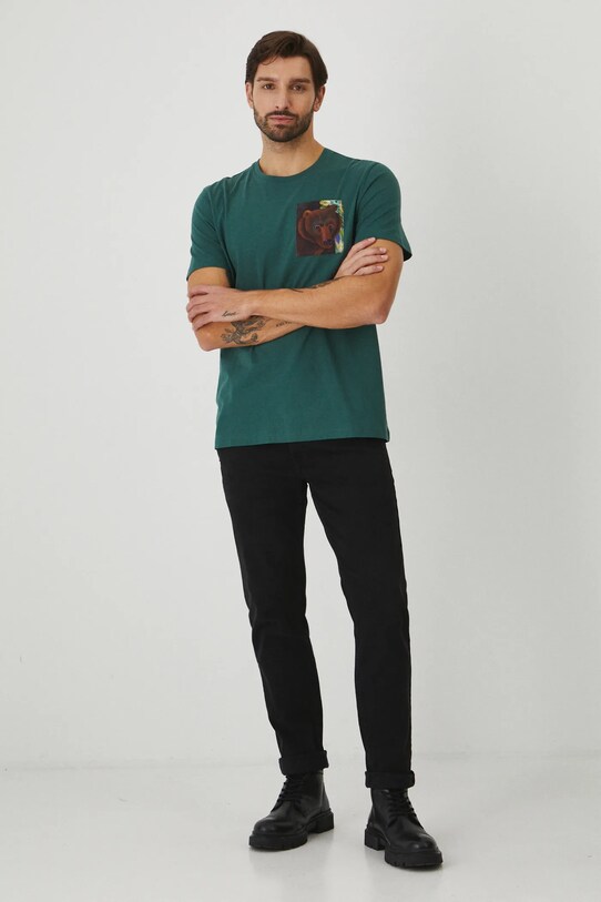 Odzież Medicine t-shirt bawełniany RW24.TSMB10 zielony