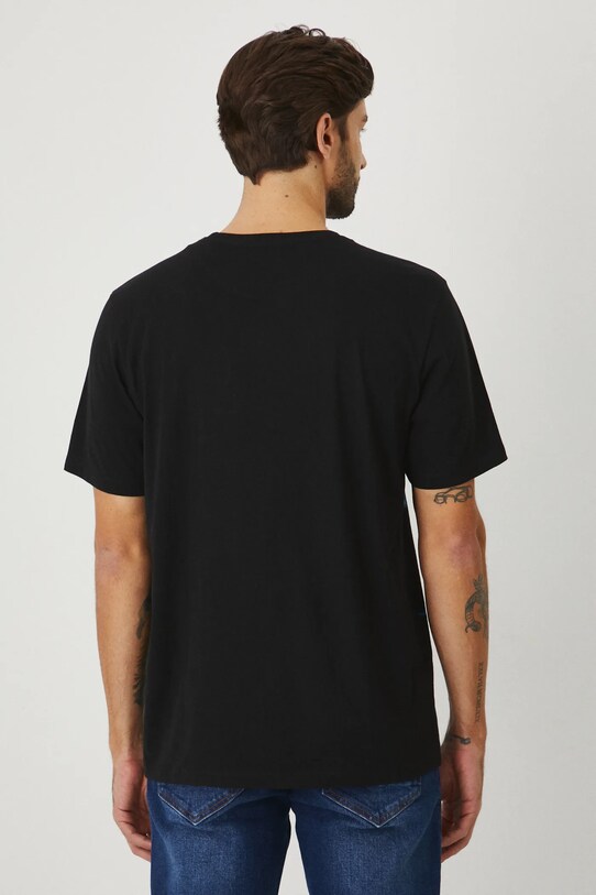 T-shirt bawełniany męski z kolekcji Karolina Matyjaszkowicz x Medicine kolor czarny czarny RW24.TSMB14