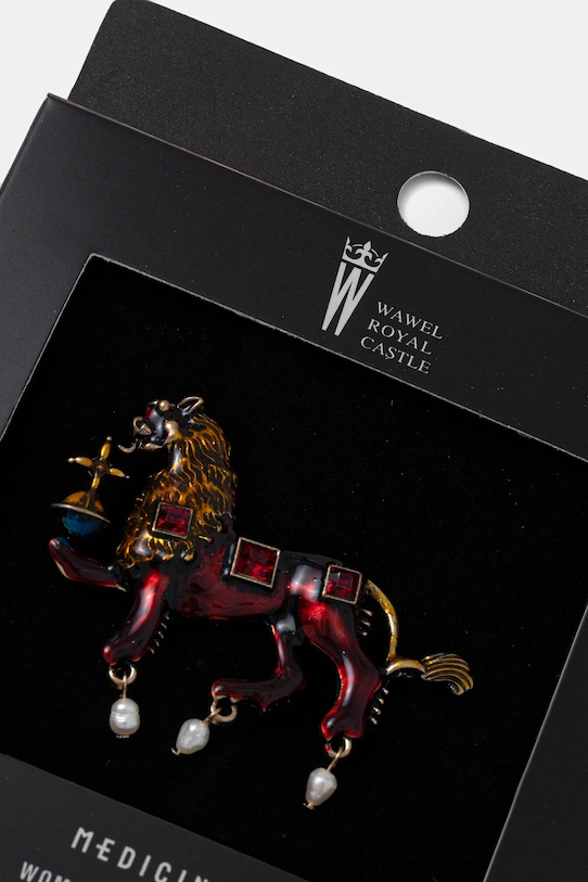 Medicine broszka bordowy RW25-AKD850