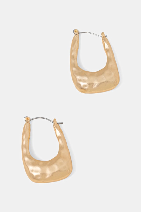 Kolczyki damskie o nieregularnym kształcie złoty RW25-AUD502