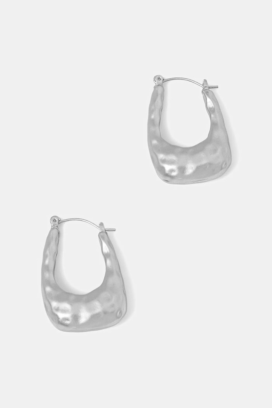 Kolczyki damskie o nieregularnym kształcie srebrny RW25-AUD502