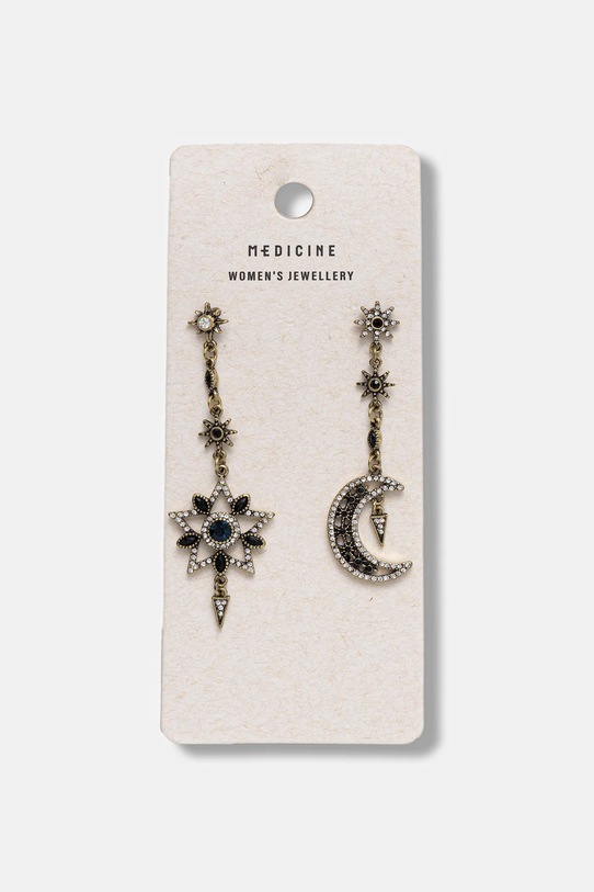 Kolczyki damskie z ozdobnymi zawieszkami złoty RW25-AUD703