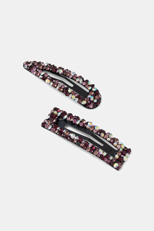 Spinki do włosów damskie z ozdobnymi kryształkami (2-pack) RW25-AWDB03 różowy RW25