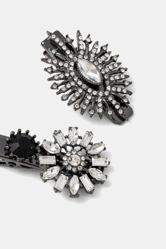 Spinki do włosów damskie z kryształkami (2-pack) RW25-AWDB06 srebrny RW25