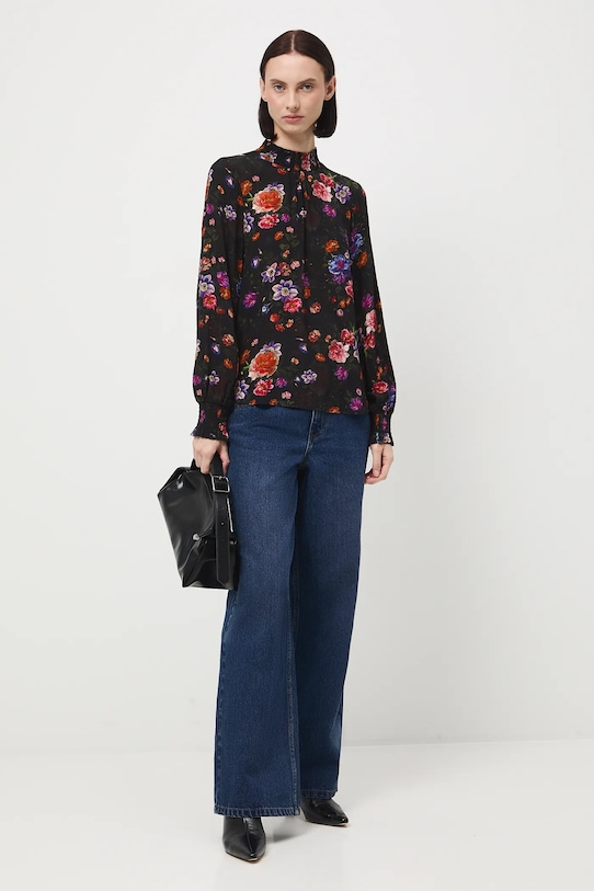 Bluzka damska z wiskozy wzorzysta RW25-BDD092 multicolor RW25