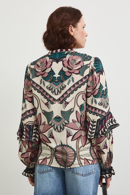 Oblečení Halenka dámská z viskózy, se vzorem RW25.BDD100 vícebarevná