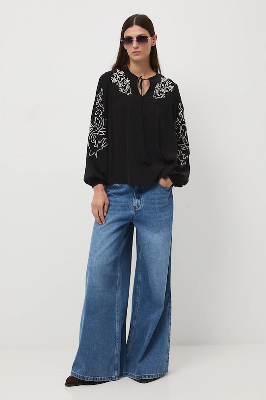 Medicine bluză legat negru RW25-BDD404