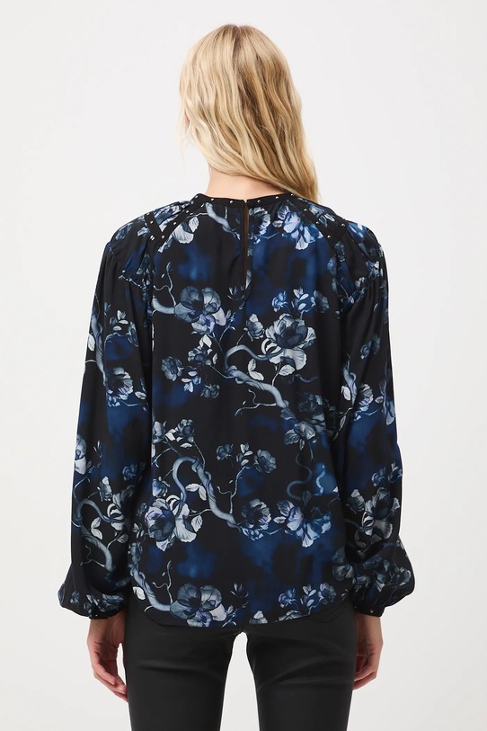 Odzież Bluzka damska z wiskozy wzorzysta RW25-BDD702 czarny