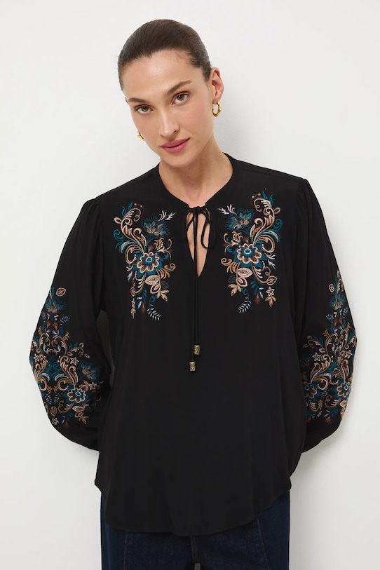 Blúzka Kráľovská kolekcia čierna RW25-BDD800