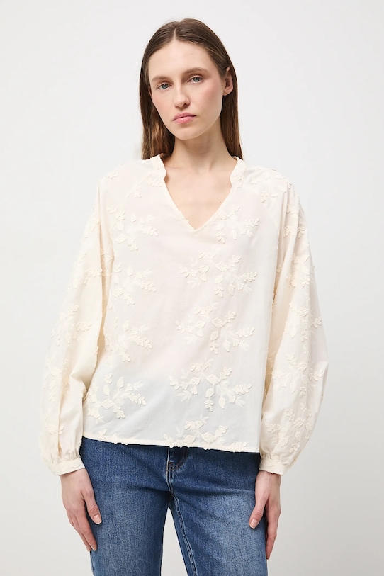 Medicine bluzka bawełniana RW25-BDDB02 beżowy RW25