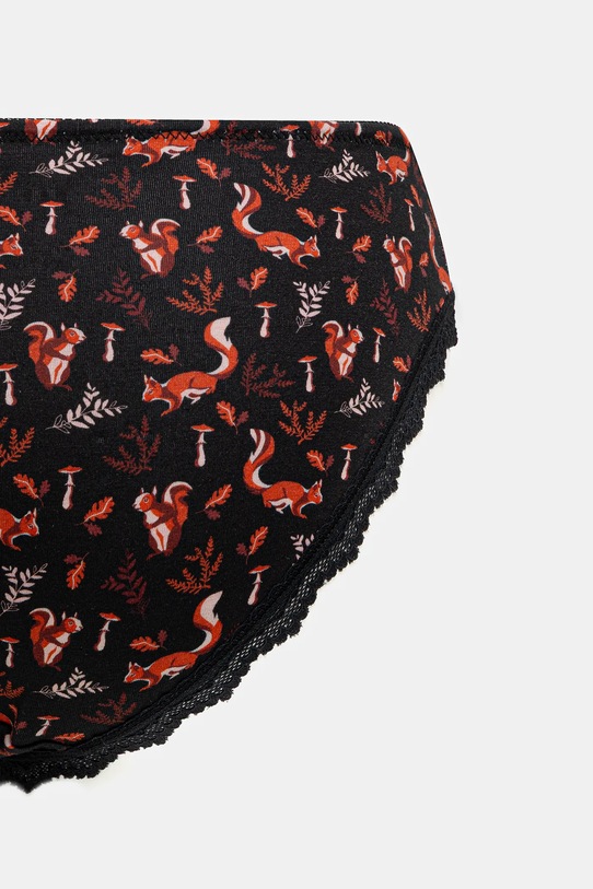 Figi bawełniane damskie briefs z elastanem wzorzyste (2-pack) RW25-BID504 multicolor