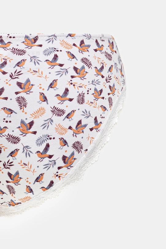 Figi bawełniane damskie briefs z elastanem wzorzyste (2-pack) RW25-BID504