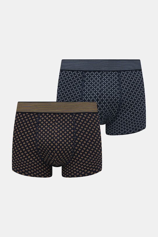 Bokserki bawełniane męskie z elastanem z drobnym wzorem (2-pack) RW25-BIM504 multicolor RW25