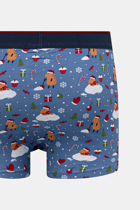 Bokserki bawełniane męskie z elastanem świąteczne (2-pack) RW25-BIMA04 multicolor