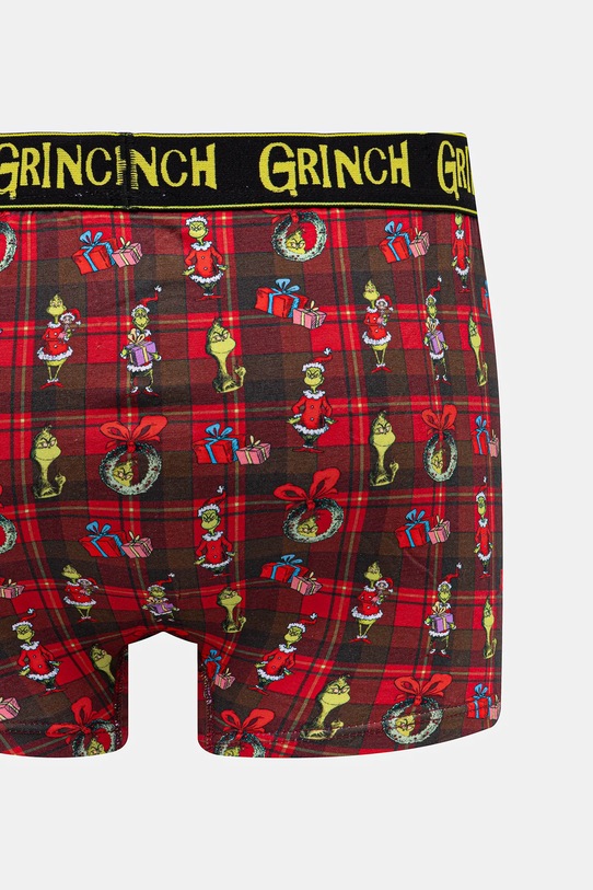 Bokserki bawełniane męskie z elastanem świąteczne Grinch (2-pack) multicolor RW25-BIMA50