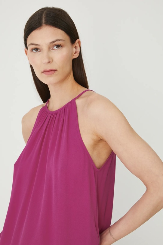 Bluzka damska z wiskozy gładka różowy RW25-BKD201