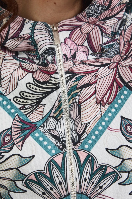 Bavlněná mikina dámská se vzorem RW25-BLD101