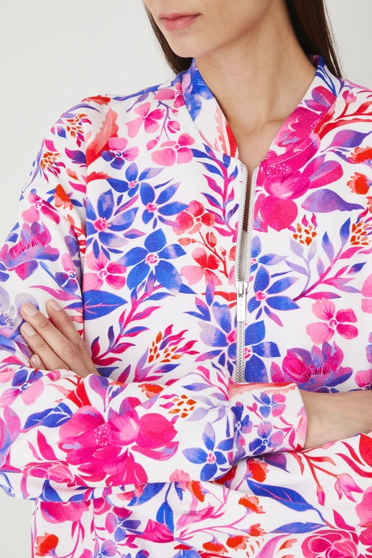 Bluza bawełniana damska wzorzysta RW25-BLD201 biały