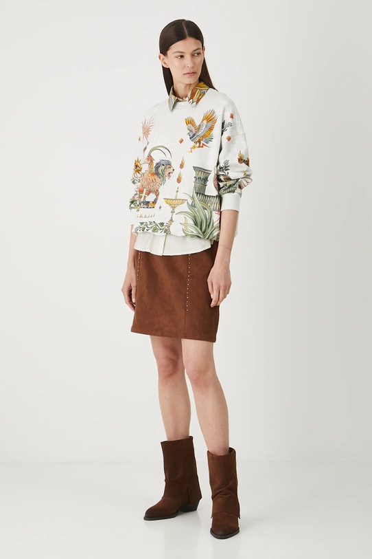 Odzież Bluza bawełniana damska z kolekcji Lands of Legends – Olimp RW25-BLD251 beżowy