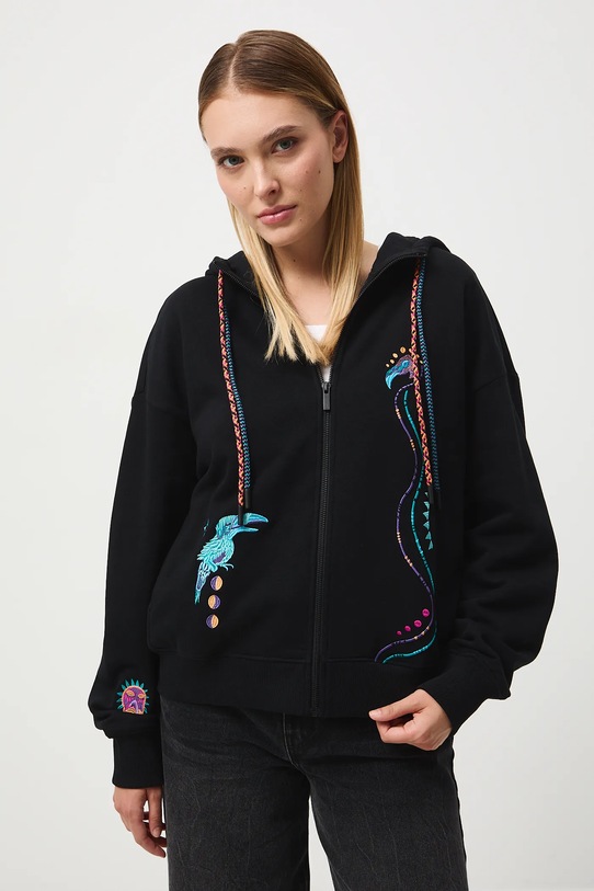 Bluza damska z kolekcji Tajemniczy Świat Medicine czarny RW25-BLD551