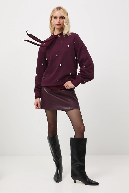 Medicine bluza bawełniana aplikacja bordowy RW25-BLD701