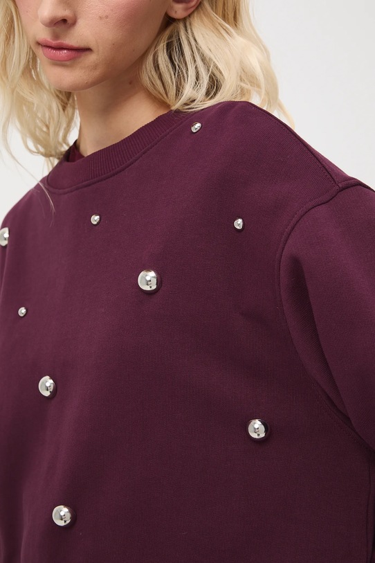 Medicine bluza bawełniana RW25-BLD701 bordowy