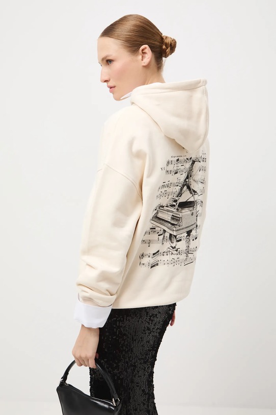 Oblečení Mikina dámská z kolekce Národní institut Fryderyka Chopina x Medicine RW25-BLD753 béžová