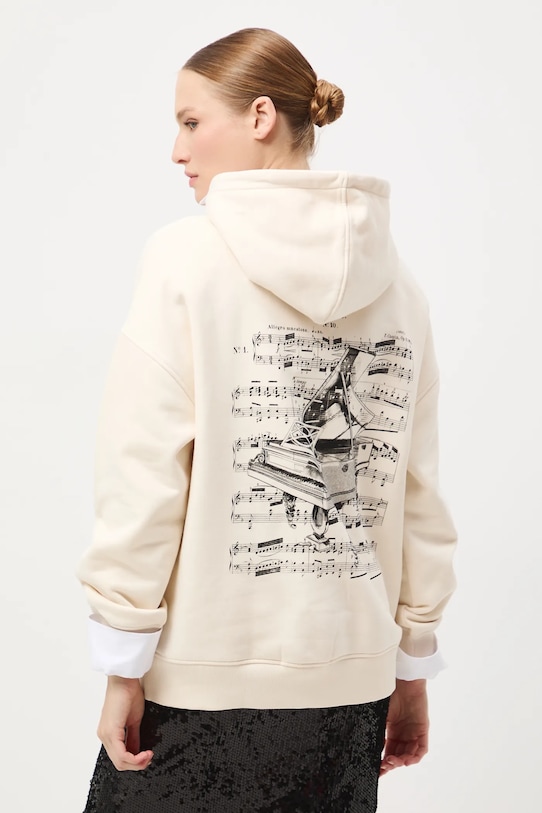 Mikina dámská z kolekce Národní institut Fryderyka Chopina x Medicine RW25-BLD753 béžová