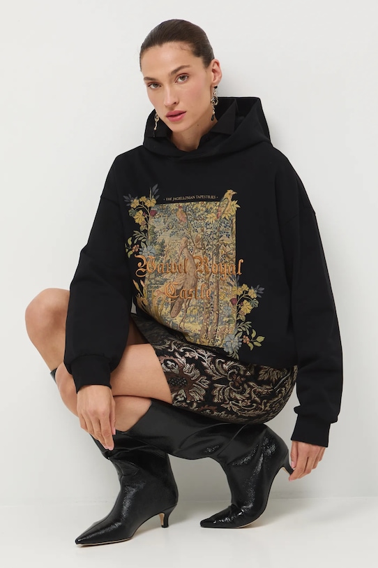 Bluza damska z kolekcji Zamek Królewski na Wawelu x Medicine pozostałe czarny RW25-BLD851