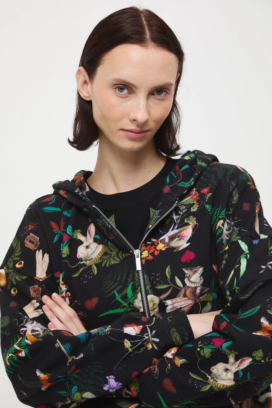 Medicine bluza bawełniana czarny RW25-BLD901