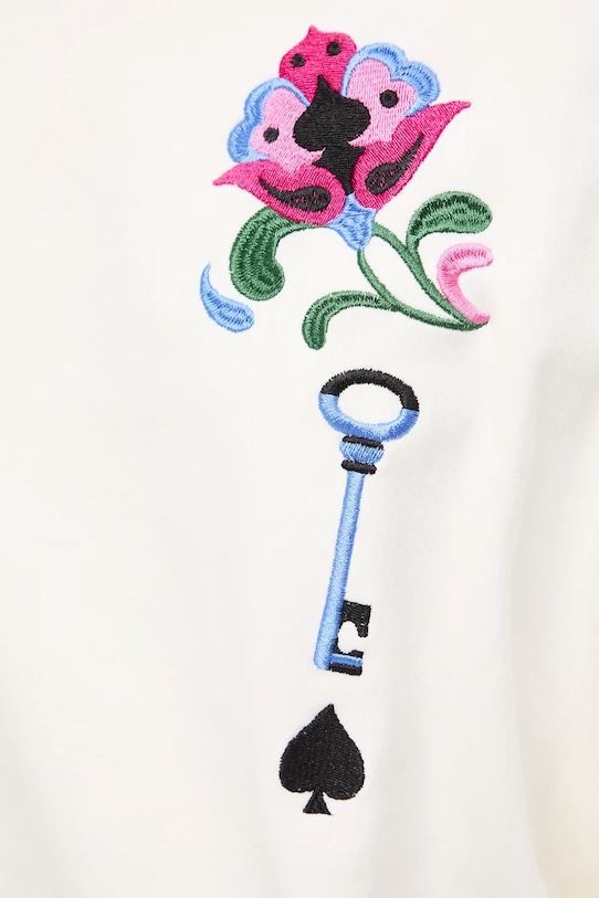 Bluza damska interlock z aplikacją RW25-BLD903 beżowy