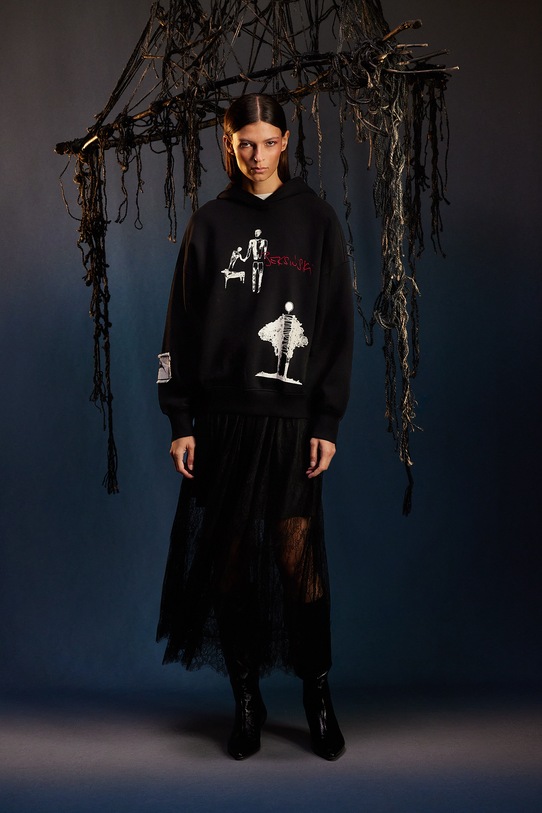 Bluza damska z kolekcji Zdzisław Beksiński x Medicine pozostałe czarny RW25-BLDA50