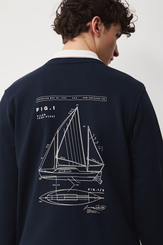 Βαμβακερή μπλούζα Medicine σκούρο μπλε RW25-BLM100