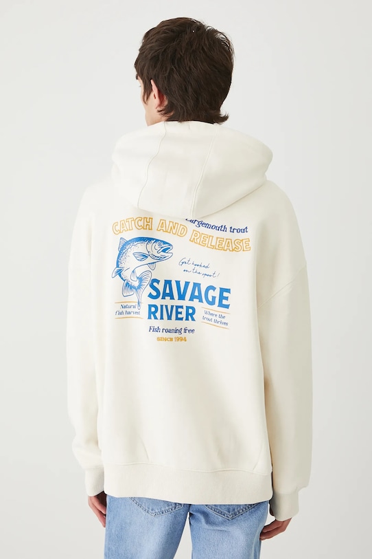 Odzież Bluza męska z nadrukiem i aplikacją RW25-BLM201 beżowy