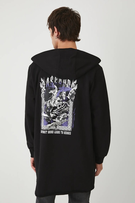 Bluza bawełniana męska z kolekcji Lands of Legends – Asgard RW25-BLM205 czarny