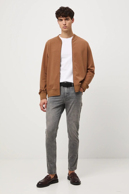 Bluza męska z fakturą RW25-BLM310 brązowy RW25