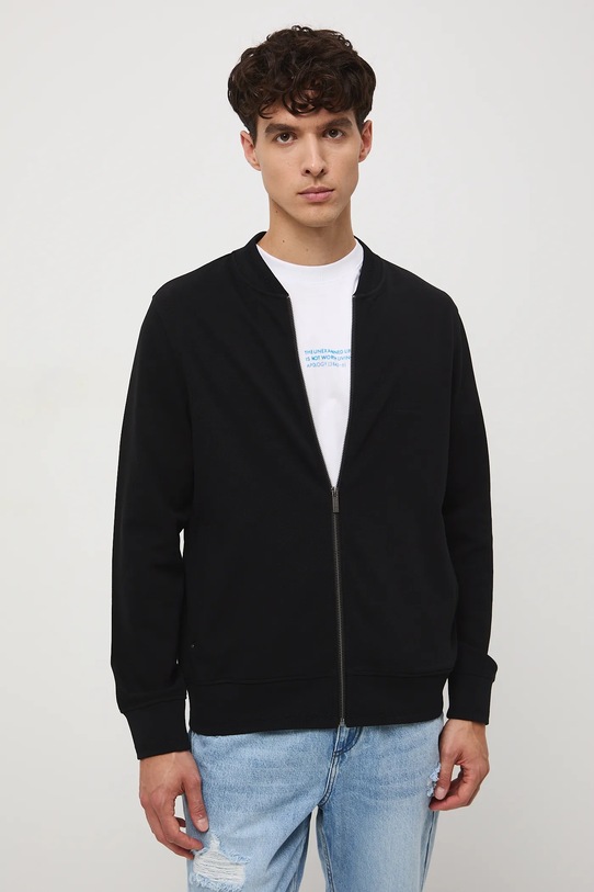 Bluza męska z fakturą czarny RW25-BLM310