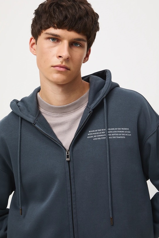 Bluza męska z nadrukiem zielony RW25-BLM402