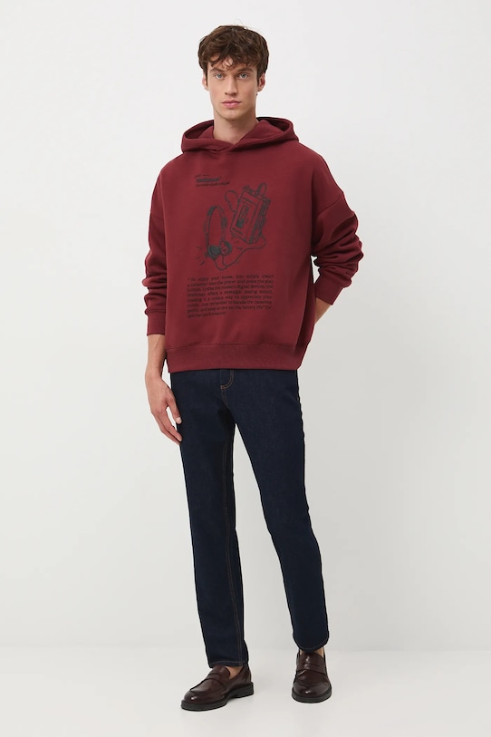 Bluza męska z nadrukiem RW25-BLM600 pomarańczowy RW25