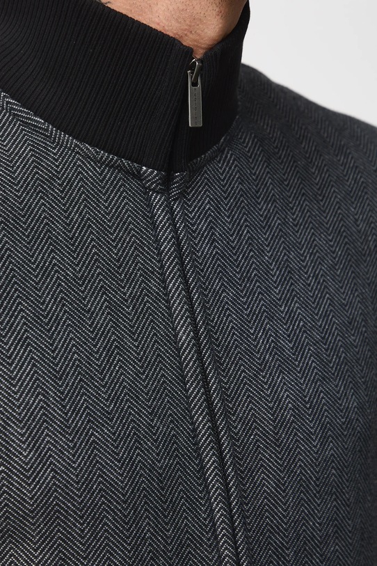 Bluza męska z drobnym wzorem RW25-BLM802 czarny