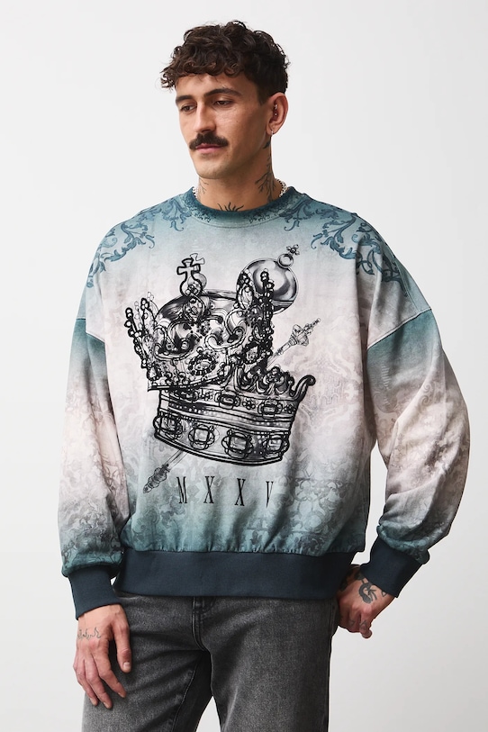 Bavlnená mikina Kráľovská kolekcia RW25-BLM803