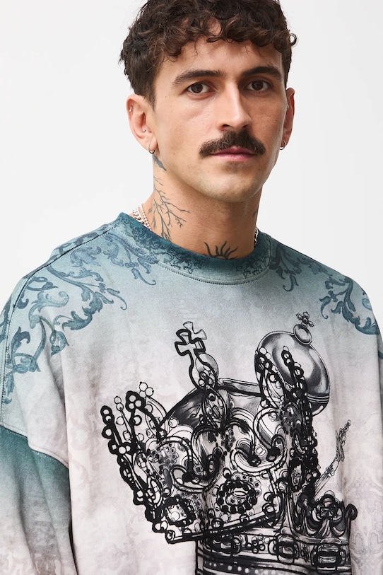 Bavlnená mikina Kráľovská kolekcia viacfarebná RW25-BLM803