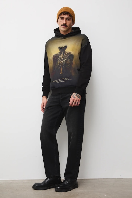 Medicine bluza bawełniana RW25-BLMA51 czarny RW25