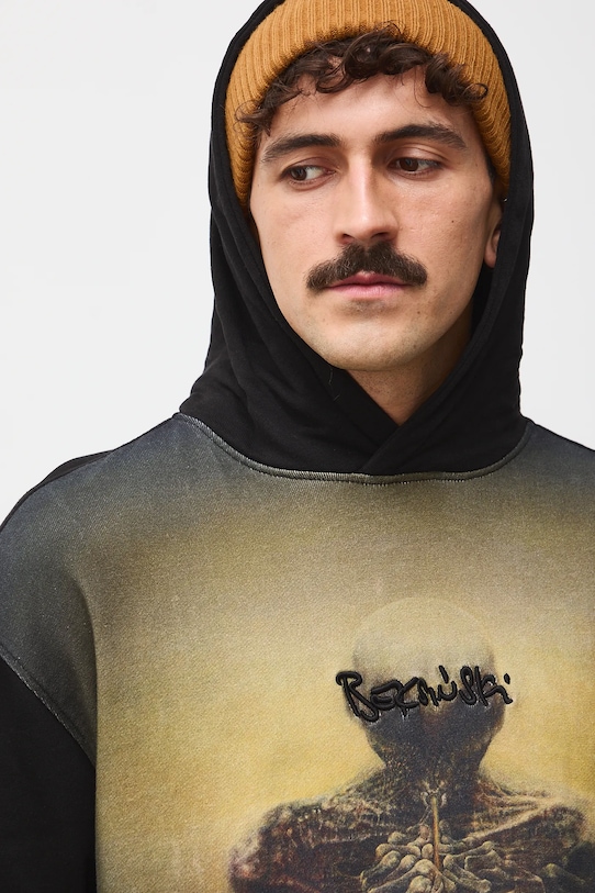 Medicine bluza bawełniana czarny RW25-BLMA51