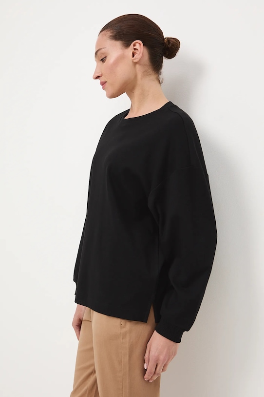 Longsleeve bawełniany damski interlock pozostałe czarny RW25-BUD040