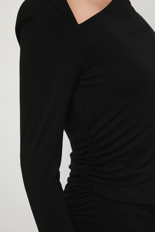 Longsleeve damski gładki RW25-BUD301 czarny