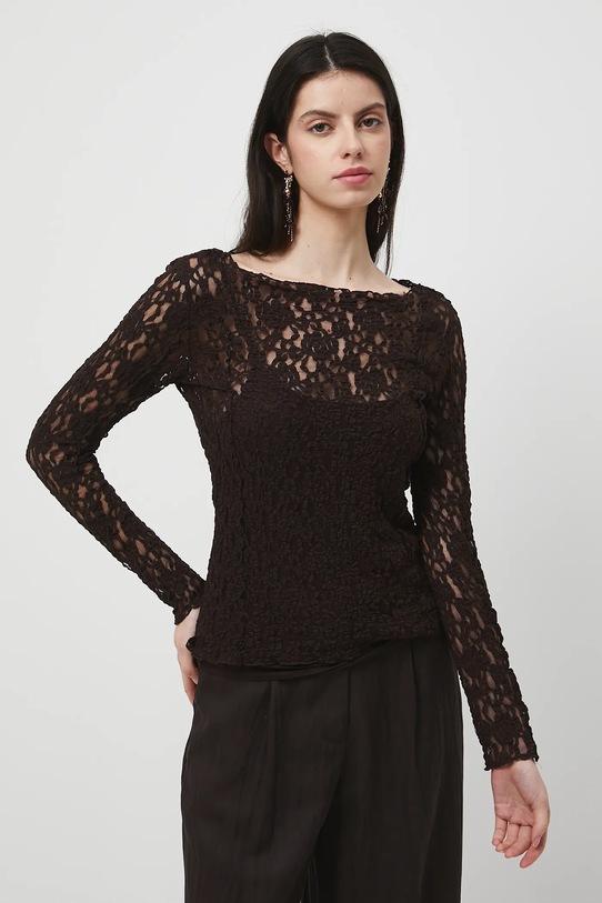 Medicine longsleeve aplikacja brązowy RW25-BUD304