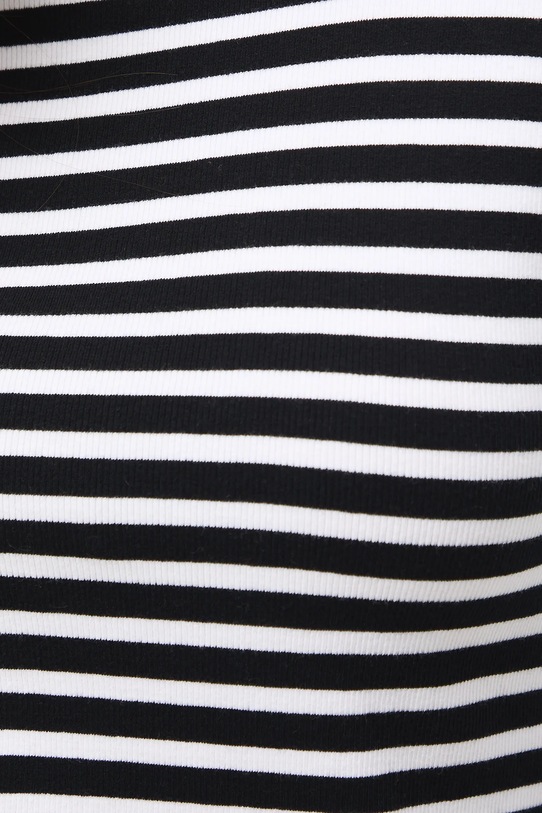 Longsleeve bawełniany damski z elastanem w pasy RW25-BUD602 czarny