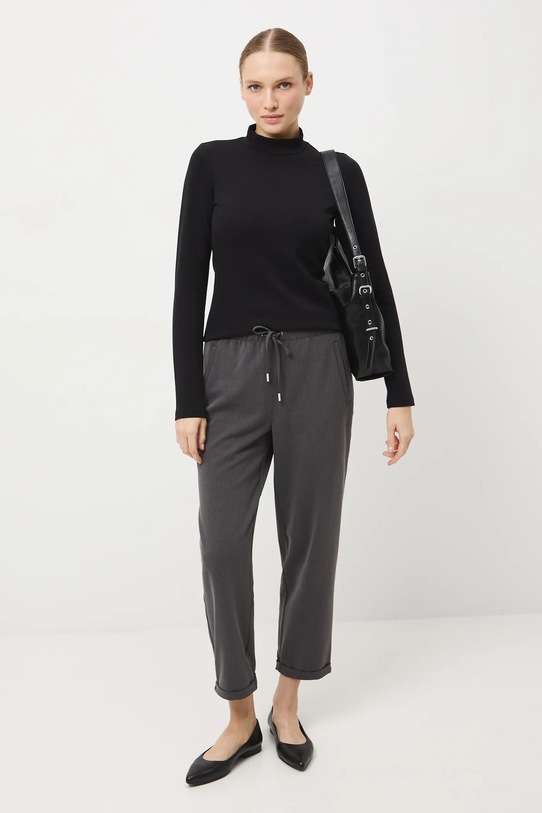 Longsleeve damski gładki RW25-BUD700 czarny RW25